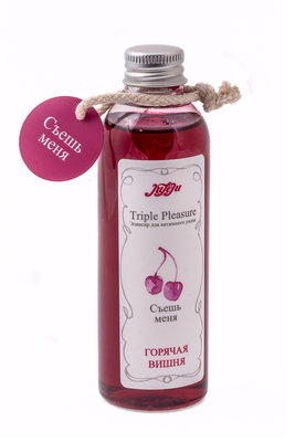 Массажный съедобный гель "Горячая вишня"