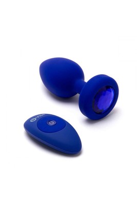 Анальная вибропробка с пультом ДУ Vibrating Jewel Plug L/XL