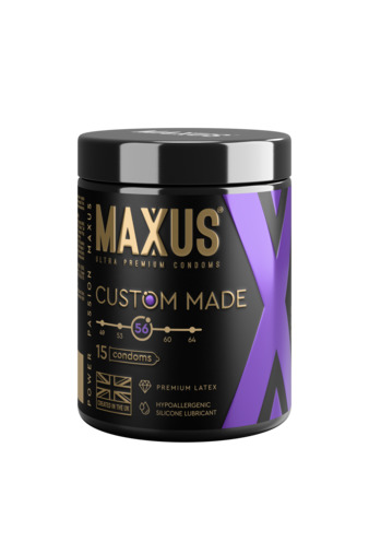 Увеличенные презервативы Maxus Custom Made 56 (с металлическим кейсом)